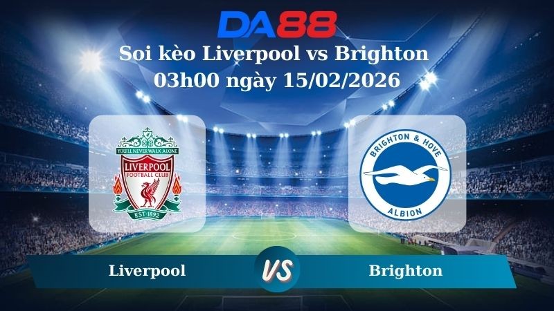 DA88 Nhận định soi kèo Liverpool vs Brighton 03h00 ngày 15/02/2026 – FA Cup